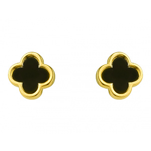 Золоті сережки з цирконієм куб. (01-200603012) фотографія