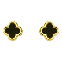 Золоті сережки з цирконієм куб. (01-200603012)