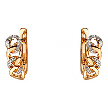 Золоті сережки з фіанітом (цирконієм куб.) (01-200606512)