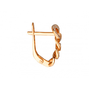 Золоті сережки з фіанітом (цирконієм куб.) (01-200606512) фотографія