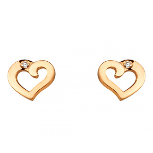 Золоті сережки з фіанітом (цирконієм куб.) (01-200627512) фотографія