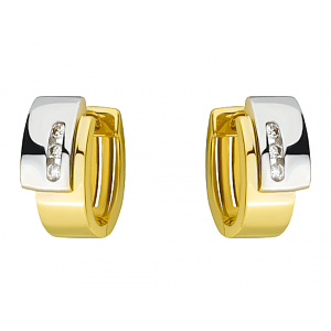 Золоті сережки з діамантами (01-200769712) фотографія