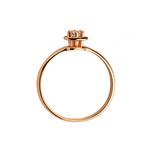 Золота каблучка з діамантом (01-200785612) фотографія