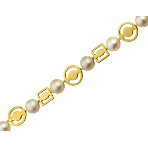 Золоте кольє з перлинами (3б_кл-003) фотографія