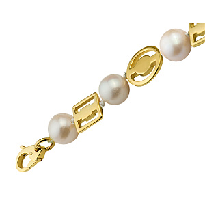 Золоте кольє з перлинами (3б_кл-003) фотографія