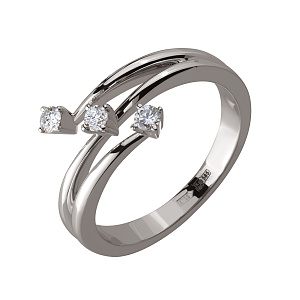 Золотое кольцо с бриллиантами (2к-276) фотография