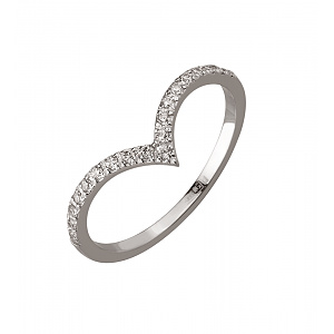 Золота каблучка з цирконіями (2б_к-230) фотографія