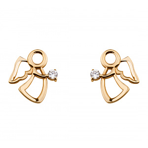 Золотые серьги с фианитами (1б_с-222) фотография