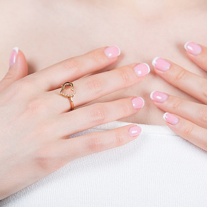 Золотое кольцо с циркониями (1к-013) фотография