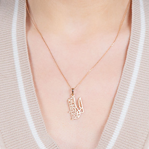 Золотой кулон с бриллиантом (1б_п-253) фотография