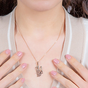 Золотой кулон с бриллиантом (1б_п-253) фотография