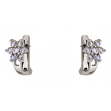 Золоті сережки з фіанітами (кубічним цирконієм) (2б_с-052)