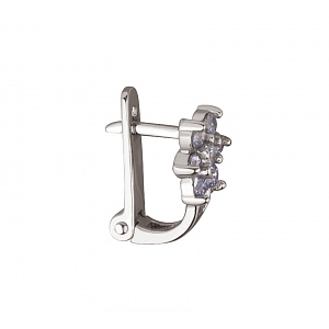 Золоті сережки з фіанітами (кубічним цирконієм) (2б_с-052) фотографія