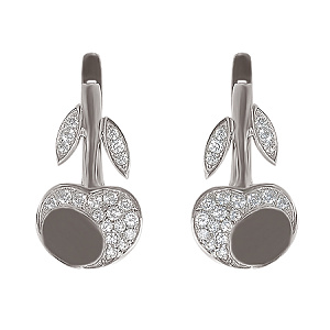 Золотые серьги с циркониями (2б_с-006) фотография