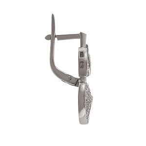 Золотые серьги с циркониями (2б_с-006) фотография