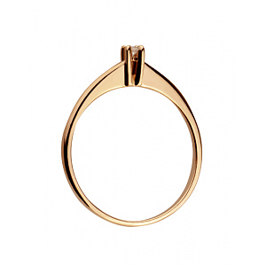 Золотое кольцо с бриллиантом (01-18967513) фотография