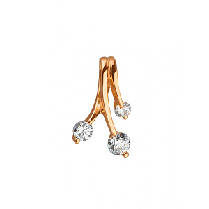 Золотой кулон с цирконием куб. (01-19258313) фотография