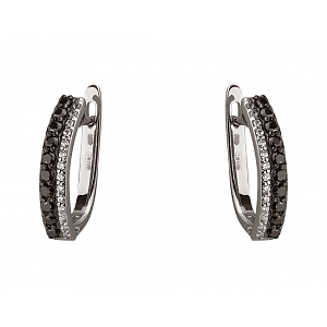 Золотые серьги с цирконием куб. (01-19266213) фотография