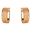 Золоті сережки з цирконієм куб. 01-19279013 фотографія 1