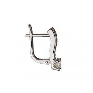 Золотые серьги с цирконием куб. (01-200291213) фотография