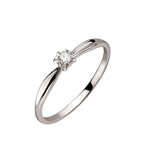 Золота каблучка з діамантом (01-200413813) фотографія