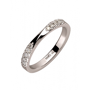 Золота каблучка з діамантами (01-200422713) фотографія