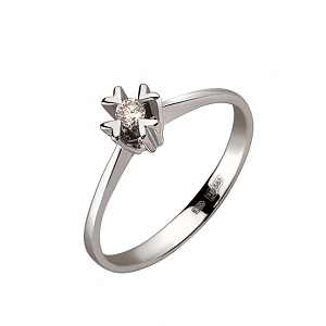 Золотое кольцо с бриллиантом (01-200462113) фотография