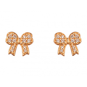 Золоті сережки з цирконієм куб. (01-200510813) фотографія