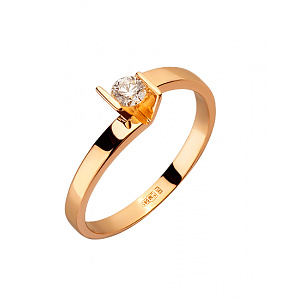 Золота каблучка з діамантом (01-200563513) картинка Золота каблучка з діамантом (01-200563513) фотографія