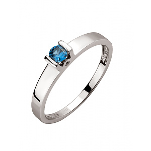 Золота каблучка з діамантами  та  корундом (01-200633413) фотографія