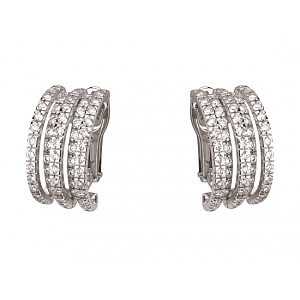 Золоті сережки з діамантами (01-200740113) фотографія