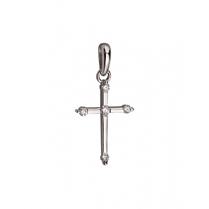 Золотий хрестик з діамантами (01-200805913) фотографія