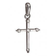 Золотий хрестик з діамантами (01-200805913)