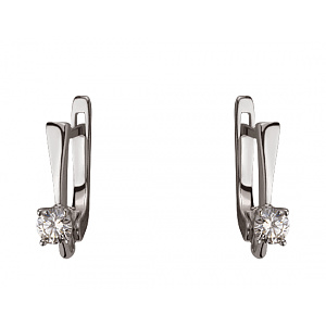 Золоті сережки з діамантами (01-200816013) фотографія