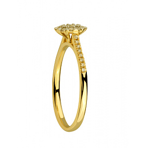 Золотое кольцо с бриллиантами (01-200819313) фотография