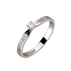 Золотое кольцо с бриллиантом (2б_к-329) фотография