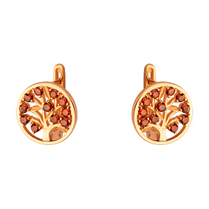 Золоті сережки з цирконіями (1б_с-282) фотографія