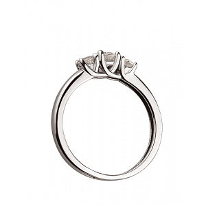 Золотое кольцо с цирконием куб. (01-18228314) фотография