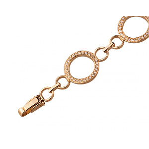 Золотой браслет с цирконием куб. (01-18972714) фотография