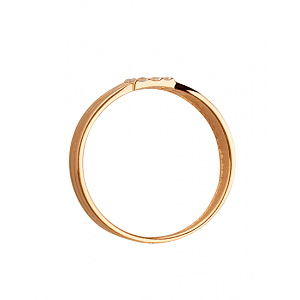 Золотое кольцо с цирконием куб. (01-19252814) фотография