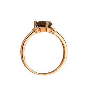 Золотое кольцо с цирконием куб. (01-200104714) фотография