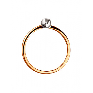 Золотое кольцо с бриллиантом (01-200175314) фотография