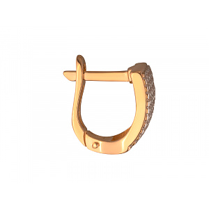 Золотые серьги с цирконием куб. (01-200250914) фотография