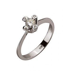 Золотое  кольцо с бриллиантами (01-200336414) фотография