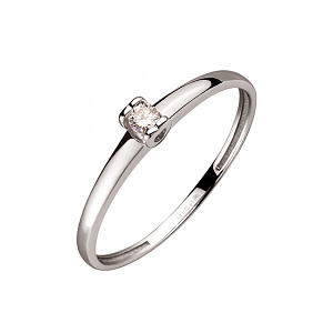 Золота каблучка з діамантом (01-200395314) фотографія