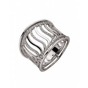 Золота каблучка з цирконієм куб. (01-200408214) фотографія