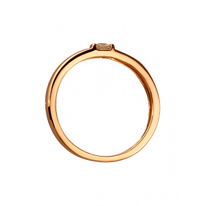 Золота каблучка з діамантом (01-200462114) фотографія