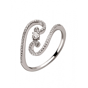 Золота каблучка з діамантом (01-200481114) фотографія