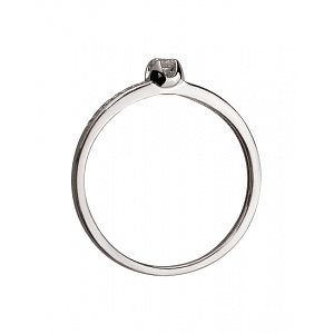 Золота каблучка з діамантами (01-200510814) фотографія