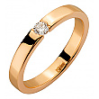 Золота обручка з діамантом 01-200539514 фотографія 1